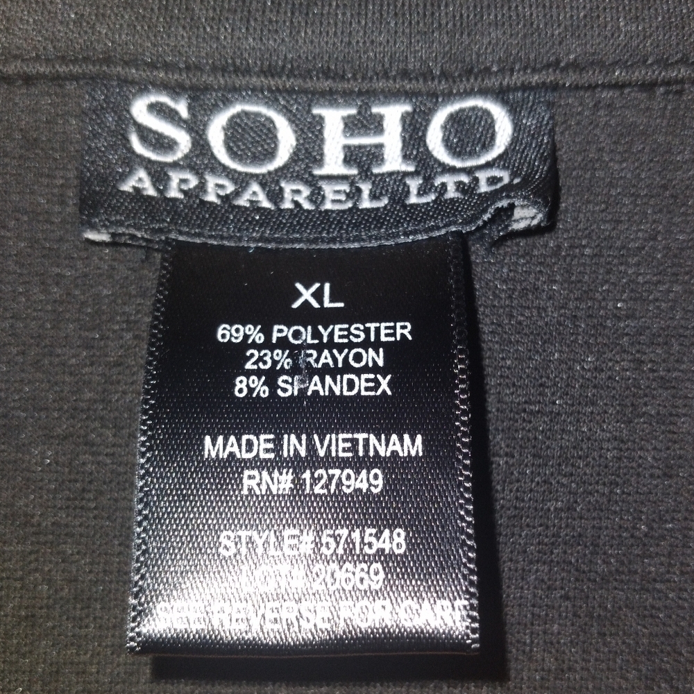 CLEARANCE Soho  Classic Black Stretchy 2 button Blazer / Jacket - Picture 5 of 6